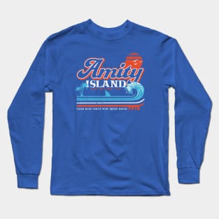 Amity Island Retro (Universal © UCS LLC) Long Sleeve T-Shirt